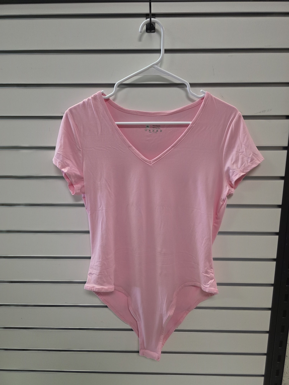 XL Classic V-Neck Pink Women's Bodysuit
